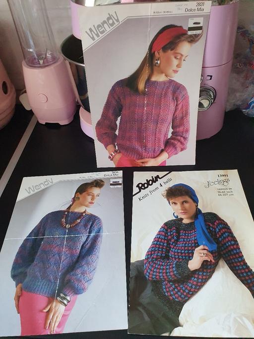 courses Upper Gornal Dudley - Photos for vintage knitting patterns x 3