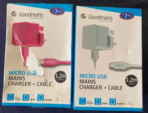 Buy & Sell Camp Hill Birmingham - Photos for Goodmans micro USB mains charger & cable