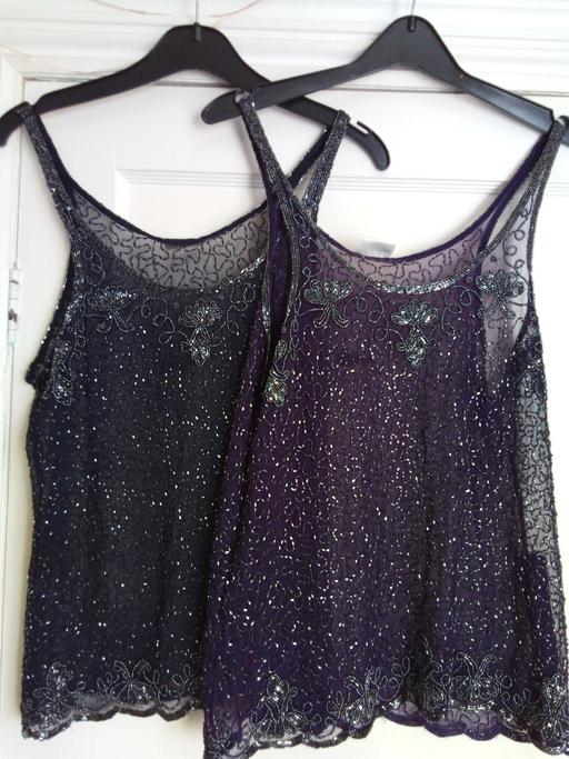Buy & Sell Wetwang East Riding of Yorkshire - Photos for 2 x sheer beaded vest tops medium bnwt