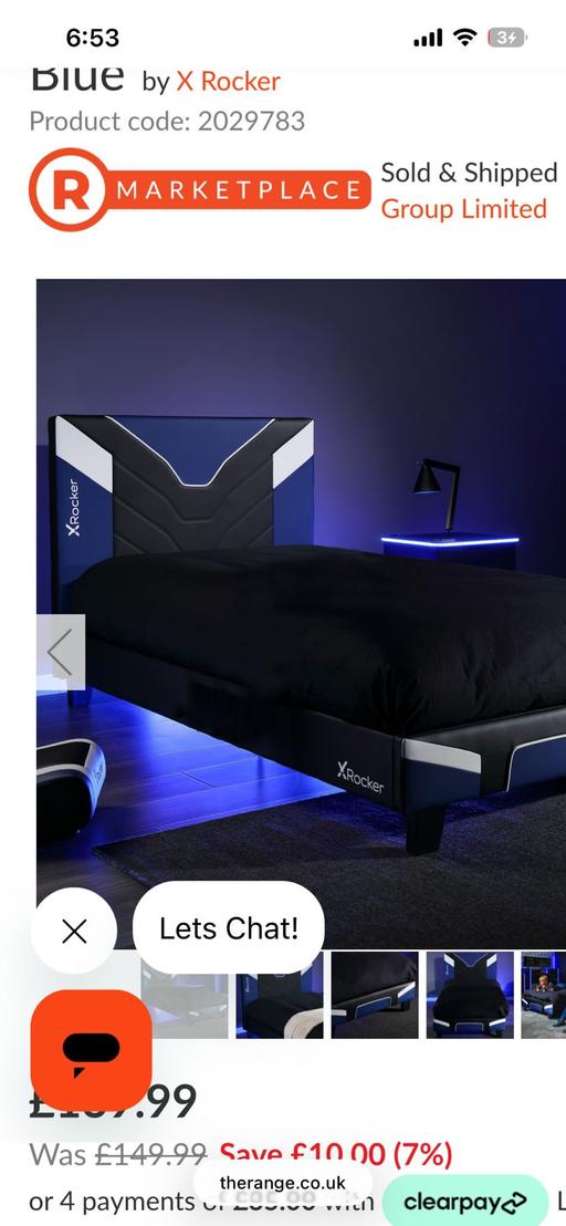 Buy & Sell Streatham Common South West London - Photos for single bed gaming bed blue brand new in box