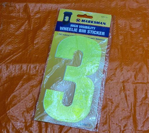 Buy & Sell Yardley Birmingham - Photos for High Visibility Wheelie Bin Sticker Number 3