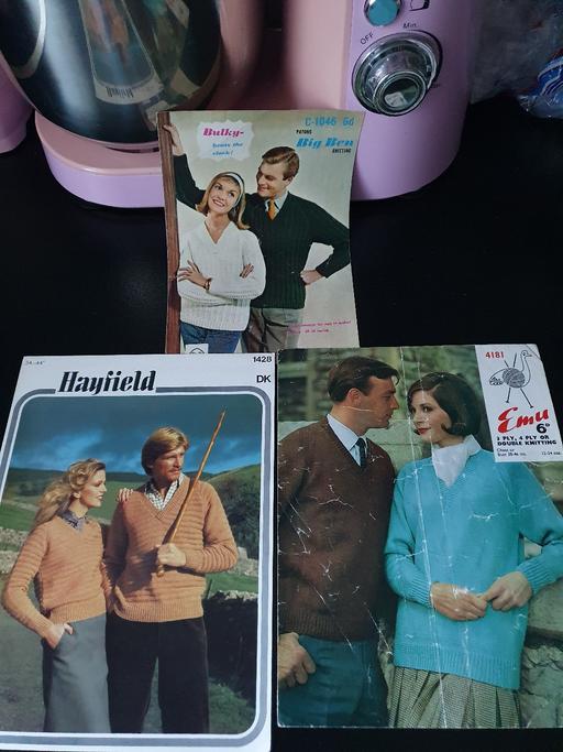 courses Upper Gornal Dudley - Photos for vintage knitting patterns x 3