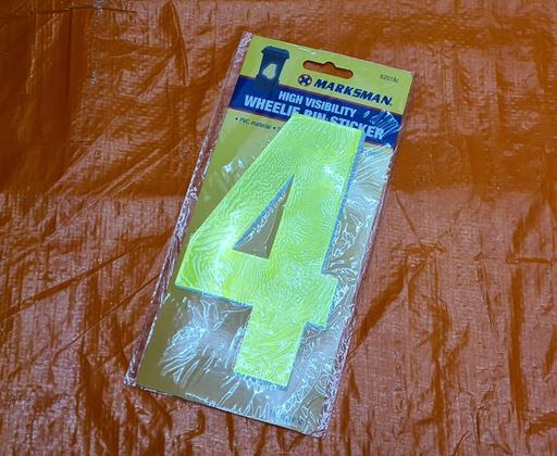 Buy & Sell Yardley Birmingham - Photos for High Visibility Wheelie Bin Sticker Number 4