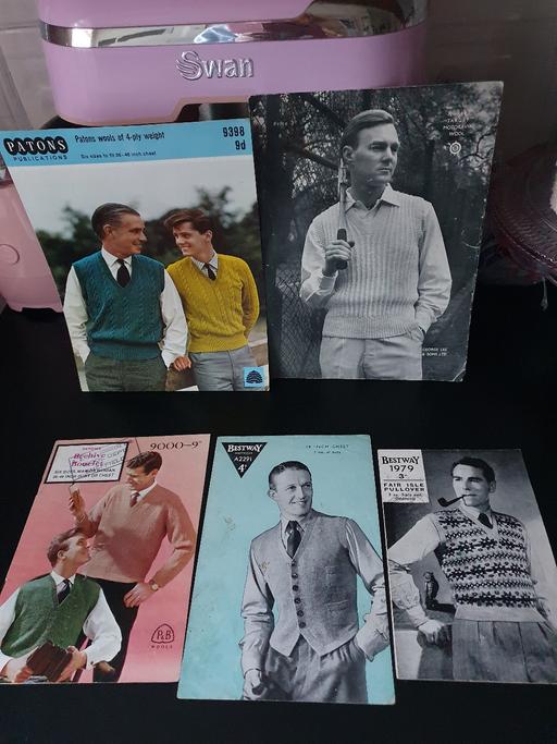 courses Upper Gornal Dudley - Photos for vintage knitting patterns x 5