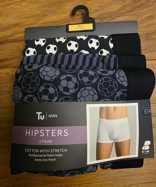 Buy & Sell H M Naval Base Portsmouth - Photos for Blue Football Hipsters 3 Pack Size XL