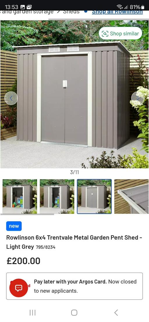 Buy & Sell Corngreaves Trading Estate Sandwell - Photos for Rowlinson 6x4 Trentvale Metal Garden Pent She