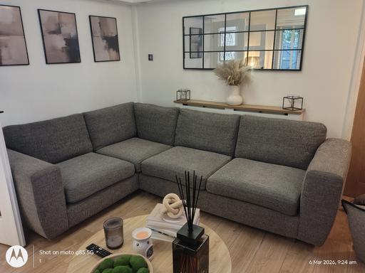 Buy & Sell Wilnecote Tamworth - Photos for grey corner group and 3 seater sofa dfs