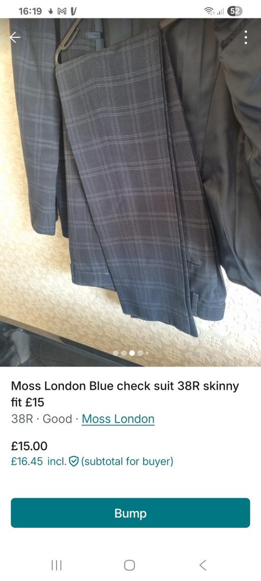 Buy & Sell West Wickham Bromley - Photos for Mens Moss bros suit 38R skinny fit £15