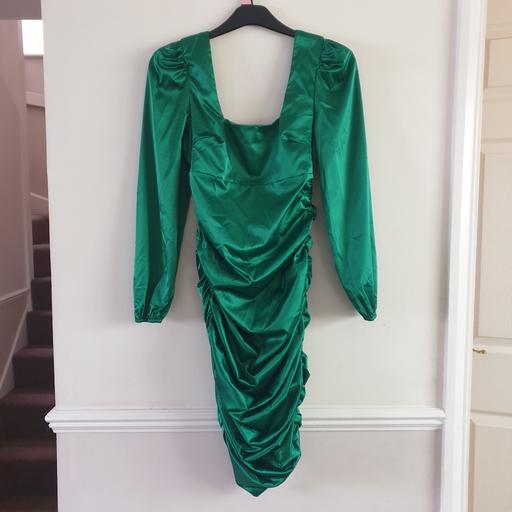Buy & Sell Sunbury-on-Thames Spelthorne - Photos for AX Paris Jade Green Satin Square Neck Ruched