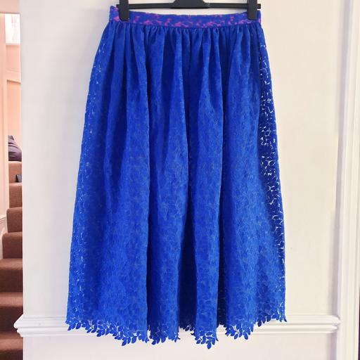 Buy & Sell Sunbury-on-Thames Spelthorne - Photos for Cobalt blue lace A-line Midi Skirt Like New