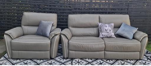 Buy & Sell Wednesfield Wolverhampton - Photos for Grey SCS Leather Sofas..3&1