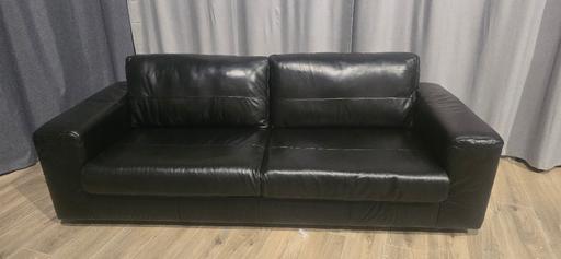 Buy & Sell Ebbsfleet Valley Dartford - Photos for Daly Black leather 4 seater sofa