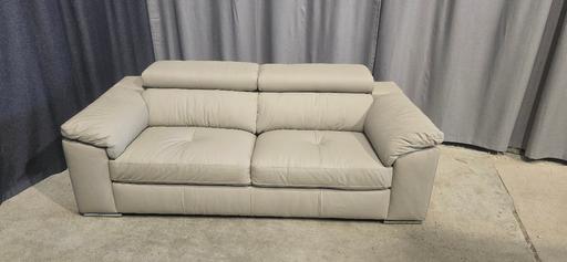 Buy & Sell Bearsted Maidstone - Photos for Valencia 3 seater Grey Leather sofa