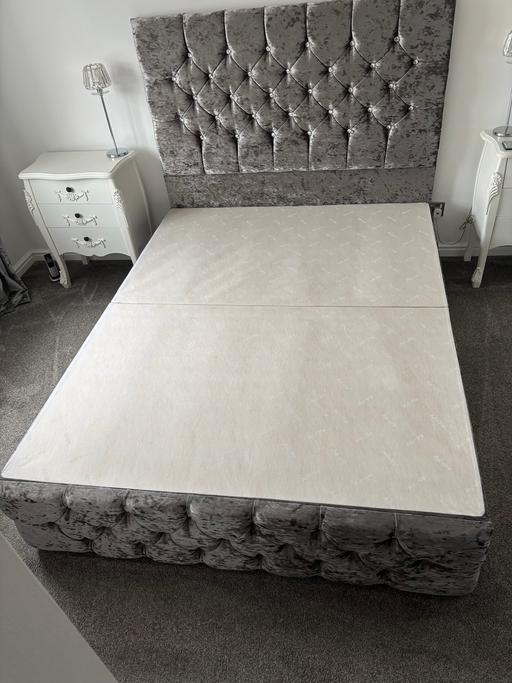 Buy & Sell Kiveton Park Rotherham - Photos for Grey King size bed frame with headboard