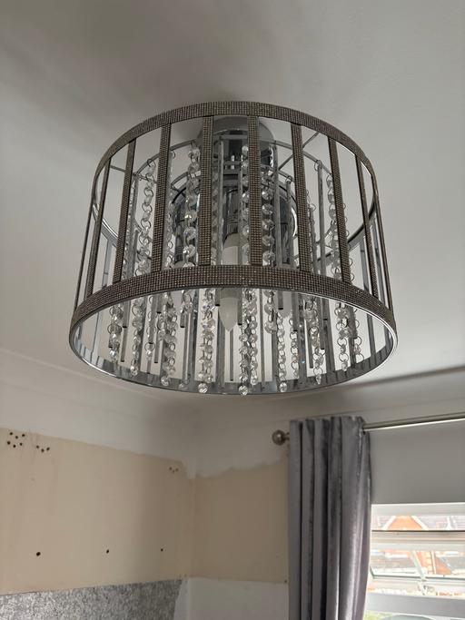 Buy & Sell Kiveton Park Rotherham - Photos for Ceiling Light with faux crystal droplets