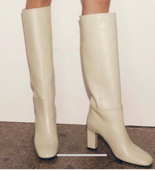 Buy & Sell Hampton Wick Kingston Upon Richmond upon Thames - Photos for Zara Leather Knee-High Boots – Size 38
