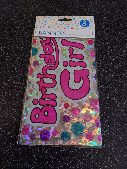 Buy & Sell Loughborough Charnwood - Photos for Pack of 2 birthday girl banners