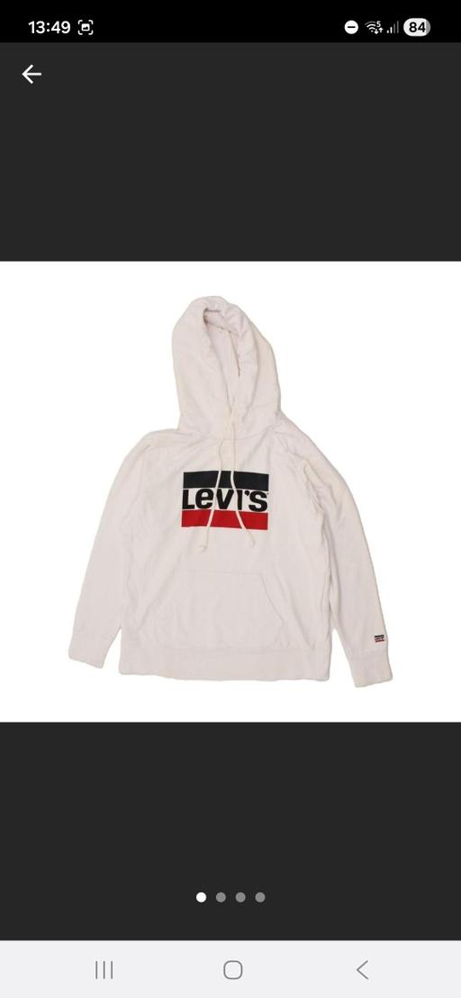 Buy & Sell Rushall Walsall - Photos for Oversized LEVI's Hoodie Jumper. White. Men's