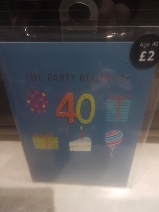 Buy & Sell Aldridge Walsall - Photos for M/S 40TH BIRTHDAY CARD COST £2
