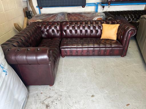 Buy & Sell Shiney Row Sunderland - Photos for New chesterfield oxblood leather corner group