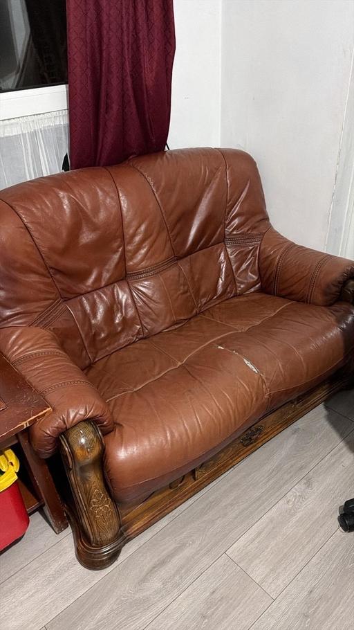Buy & Sell Wapping East London - Photos for X2 2 seater brown sofa