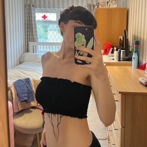 Buy & Sell Scarisbrick (Southport) West Lancashire - Photos for Topshop Ruffle Bandeau - Black Crop Top