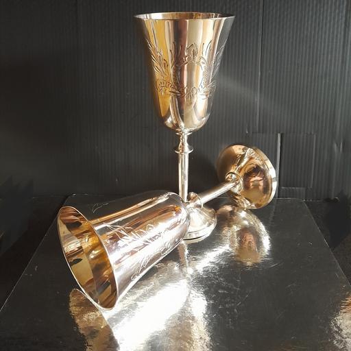 Buy & Sell Preston South Ribble - Photos for PAIR SILVERPLATED WINE GOBLETS