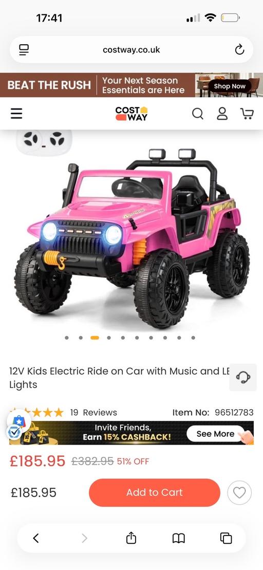 Buy & Sell Brunswick Village Newcastle upon Tyne - Photos for Kids Pink truck