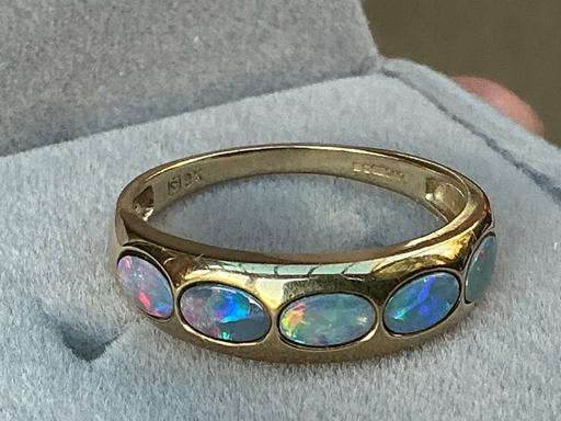 Buy & Sell West Halton North Lincolnshire - Photos for 9ct gold black opal ring