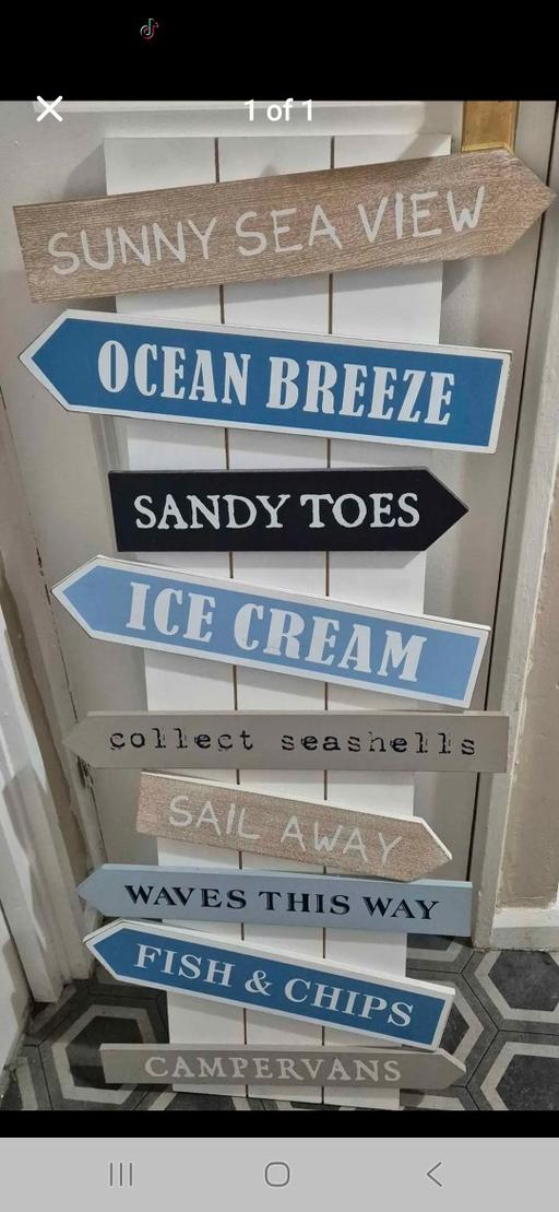 Buy & Sell Bailiff Bridge Calderdale - Photos for Seaside / beach sign