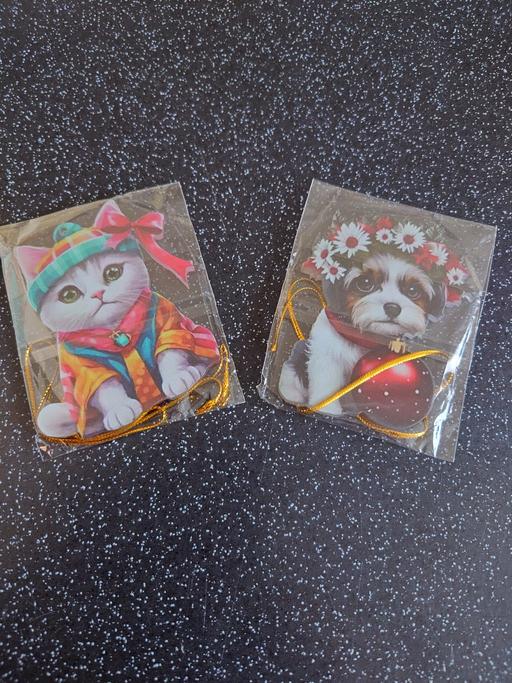 Buy & Sell Woodthorpe Charnwood - Photos for 2 acrylic dog and cat tree decorations