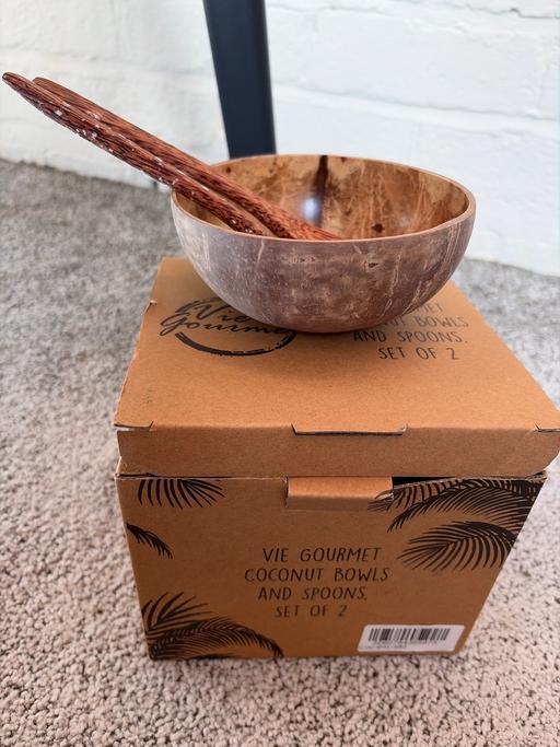 Buy & Sell Bordesley Green Birmingham - Photos for Set of gourmet coconut bowls , spoon x2