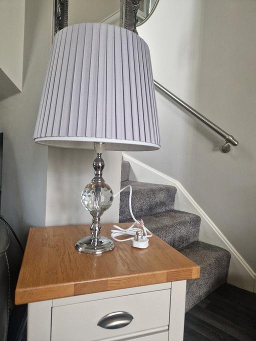 Buy & Sell Scholes Rotherham - Photos for large grey shade and silver & glass base