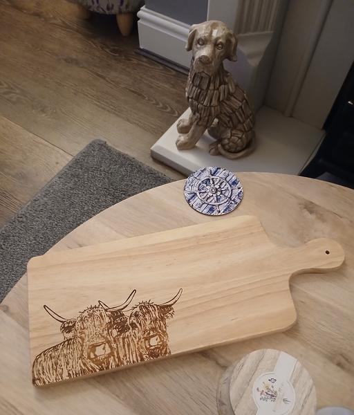 Buy & Sell Bradley Fold Trading Estate Bury - Photos for Highland Cow Chopping Board Never Used