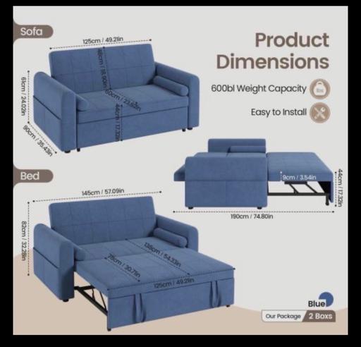 Buy & Sell Gillingham Medway - Kent - Photos for Wayfair Sofabeds x 2 rarely used £100 each