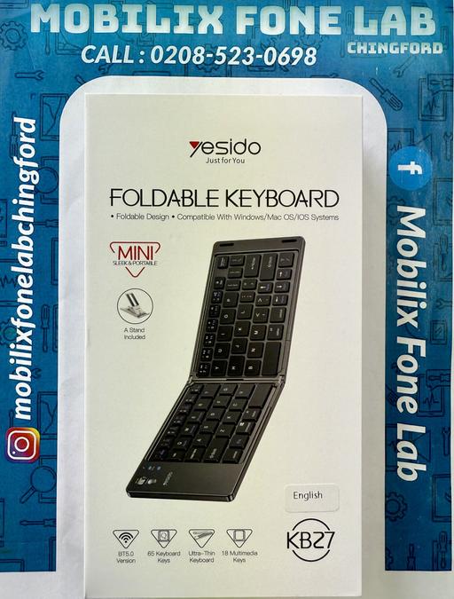 Buy & Sell Highams Park East London - Photos for YESIDO KB27 Foldable Mini Wireless Keyboard