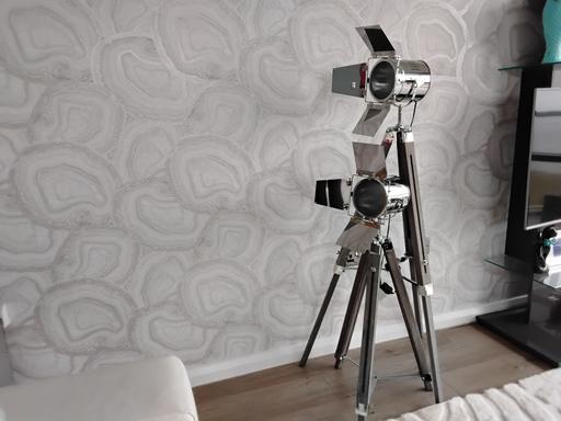 Buy & Sell Knott End-on-Sea Wyre - Photos for 2 Silver Hereford Tripod floor lamps
