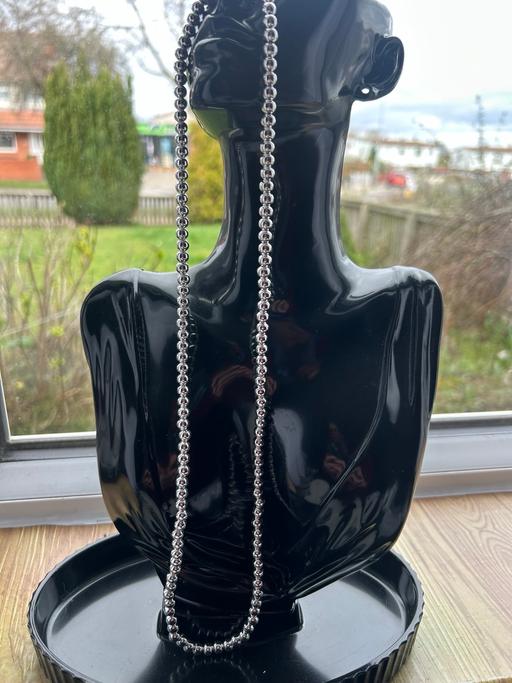 Buy & Sell Castleford Wakefield - Photos for Long Silver 6mm beads necklace 70cm/28”