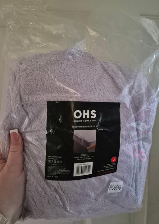 Buy & Sell Crumpsall Manchester - Photos for new OHS Lilac Teddy Fitted Single Sheet