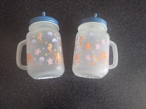 Buy & Sell Woodthorpe Charnwood - Photos for 2 sealife 450ml drinking jars with straws