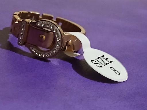 Buy & Sell Keighley Bradford - Photos for rose-gold ladies sz 8, buckle-look ring.