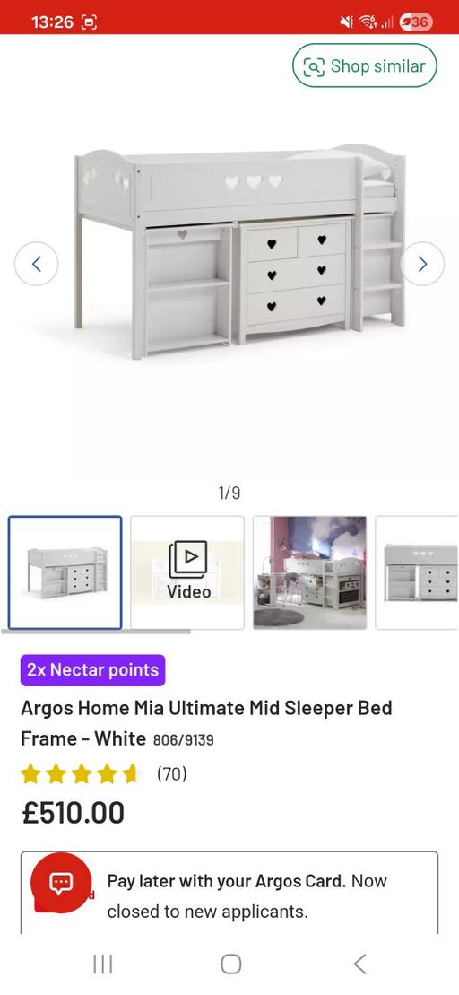 Buy & Sell Bentley Heath Solihull - Photos for Girls mid sleeper with drawers, desk, shelves