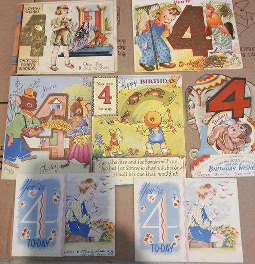 Buy & Sell Thatto Heath Saint Helens - Photos for 07 antique 1940s age four birthday cards