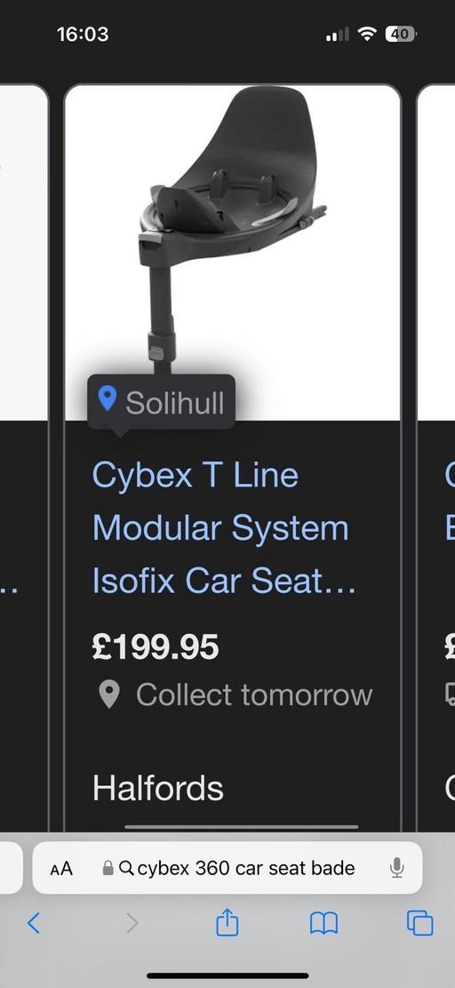 Buy & Sell Birmingham Birmingham - Photos for Cybex T line isofix base