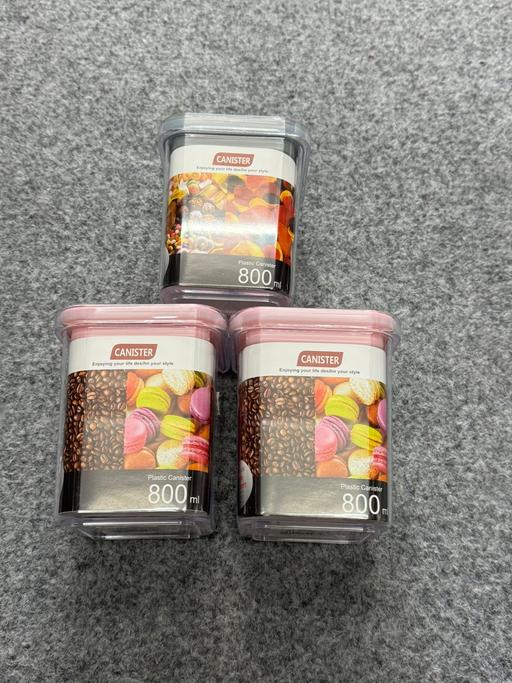 Buy & Sell Yardley Birmingham - Photos for 3 Plastic Kitchen Canisters – 800ml