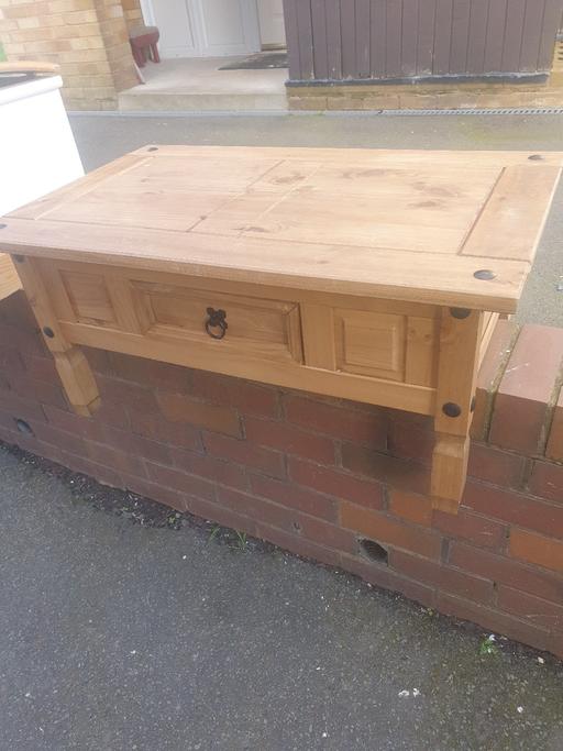 Buy & Sell Pensnett Dudley - Photos for Solid Wood Coffee Table With Draw , Good Con.