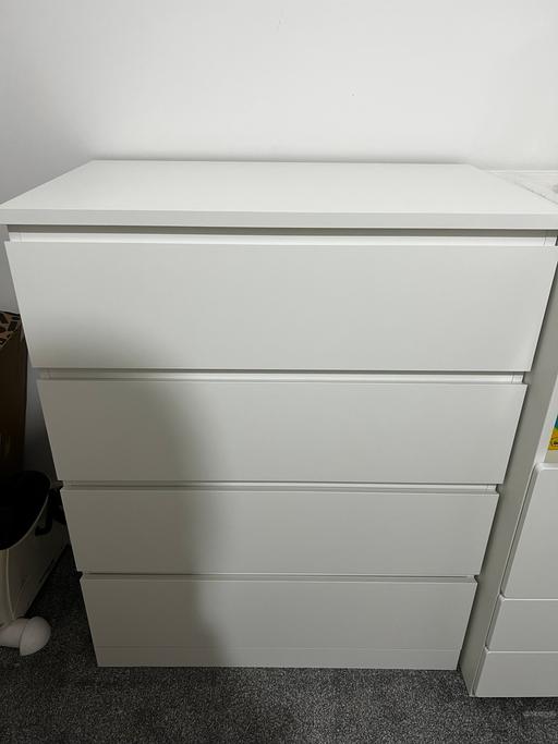 Buy & Sell Deansgate Manchester - Photos for IKEA MALM Chest of 4 Drawers - White