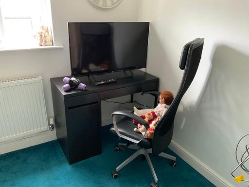 Buy & Sell Grappenhall Warrington - Photos for Micke black/brown desk with chair