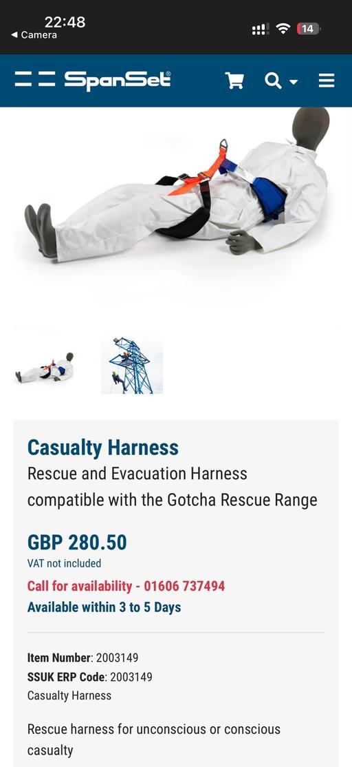 Buy & Sell Woodside South East London - Photos for Spenser casualty harness