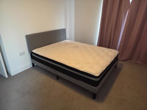 Buy & Sell Newport Uttlesford - Photos for Grey Fabric Bed Frame – Mattress Not Included